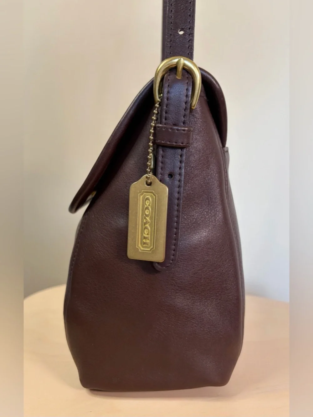 Vintage COACH SoHo Small Satchel Flap Mahogany Brown Leather Crossbody 4108 EUC - Picture 15 of 17